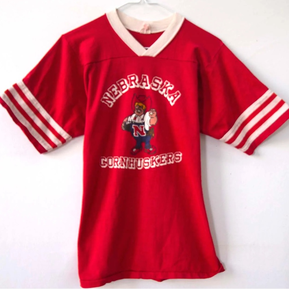 Nebraska Cornhuskers Herbie Huskers VINTAGE Shirt Top Jersey medium large